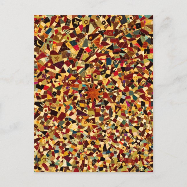 Carte Postale Quilt [patchwork fou] par Rebecca King (c.1890-95 (Devant)