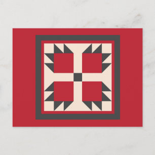 Carte Postale Quilt Postcard - Bearcat Block
