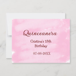 Carte Postale Quinceanera 15 ans anniversaire ajouter nom textur