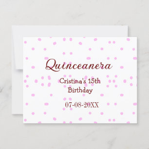 Carte Postale Quinceanera ans 15e anniversaire ajouter un nom po