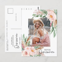 Quinceañera Pink girly floral photo anniversaire