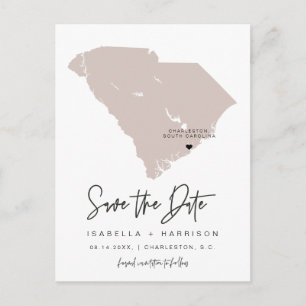 Carte Postale QUINN - Carolina du Sud Enregistrer la date ÉDITAB