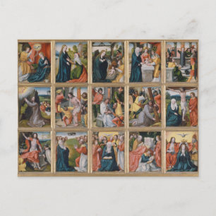 Carte Postale Quinze Mystères du Saint Rosaire Art religieux