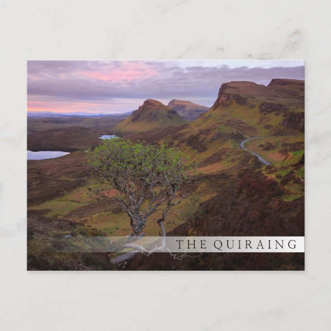 Carte Postale Quirak paysage de lever du soleil sur Skye (Devant)