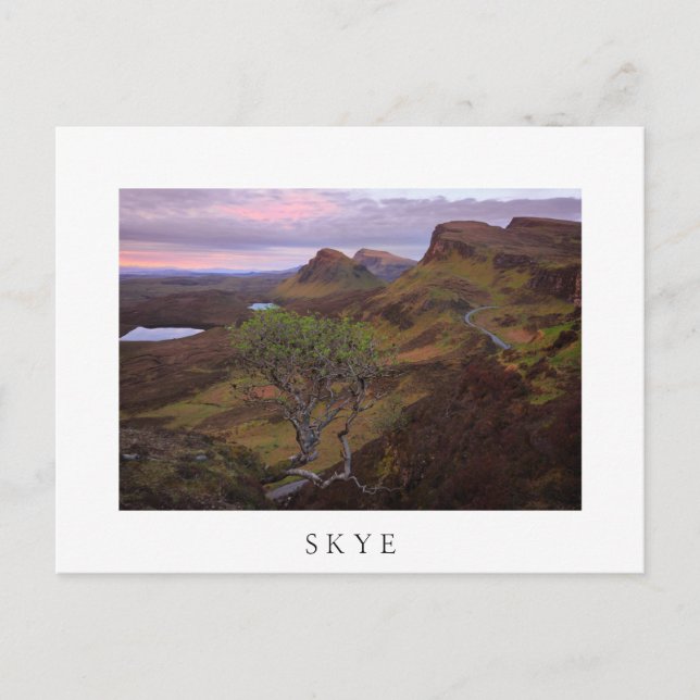 Carte Postale Quirak paysage de lever du soleil sur Skye (Devant)