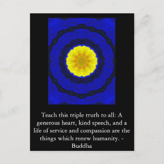 Carte Postale QUOTATION DE Bouddha - Apprenez cette triple vérit