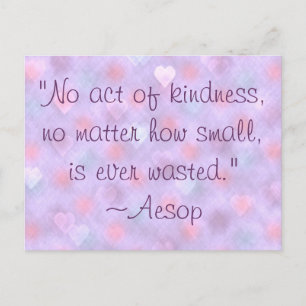 Carte postale Quote Aesop Kindness