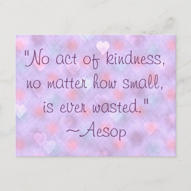 Carte postale Quote Aesop Kindness (Devant)