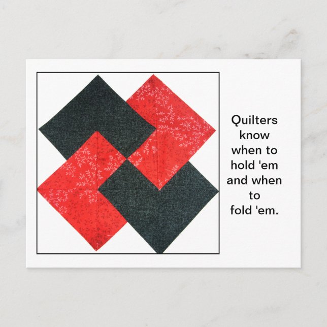 Carte postale Quote Bloc Quilt (Devant)