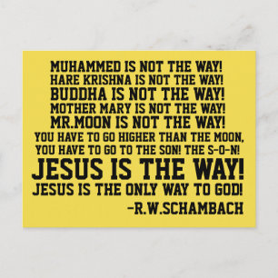 CARTE POSTALE R.W.SCHAMBACH CITE, JÉSUS EST LE SEUL MOYEN