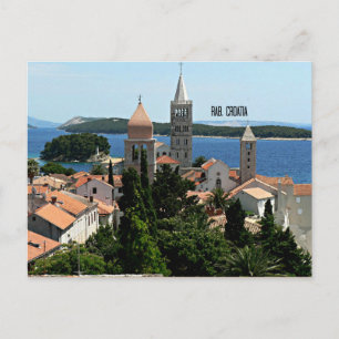 Carte Postale Rab, Croatie photo paysage