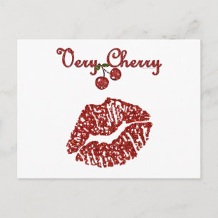 Carte Postale RAB Rockabilly Très Cerise Kiss