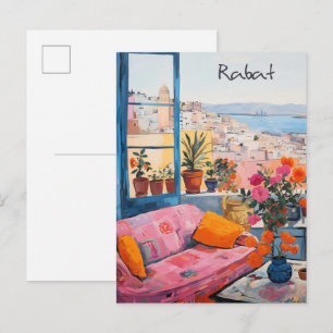 Carte Postale Rabat Maroc Voyage Ville Peinture Esthétique