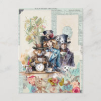 Rabbit, Alice et Hatter en chapeaux supérieurs