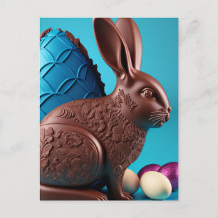 Carte Postale Rabbit au chocolat adorable