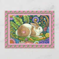 RABBIT D'ART FOLK, OISEAU DE BLUEBÈRE, JARDIN SECR
