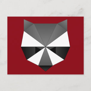 Carte Postale Raccoon polygonal