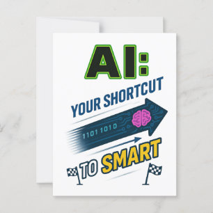 Carte Postale Raccourci AI vers une intelligence artificielle am