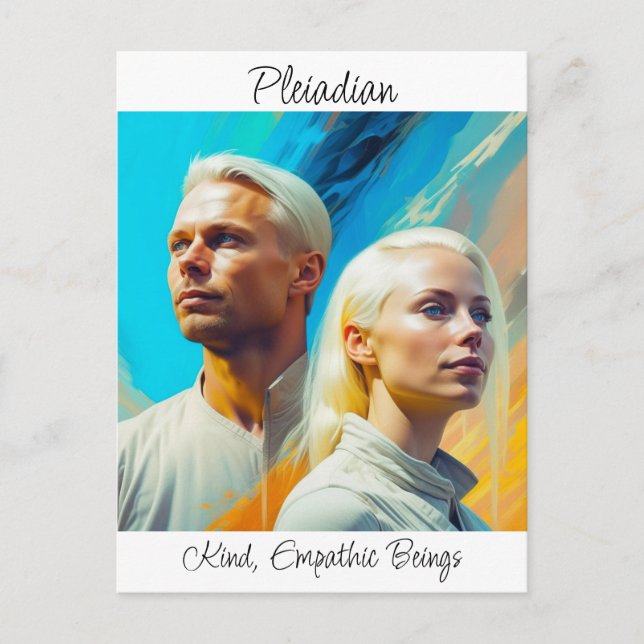 Carte Postale Race extraterrestre alien de Pléiades (Devant)