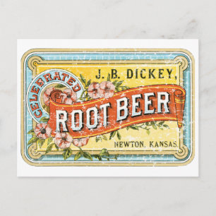 Carte Postale Racine Beer-1899 de faux plastron - affligée