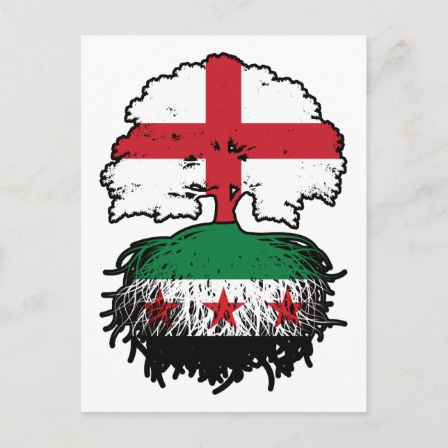 Carte Postale Racines & Couronne : Arbre Angleterre-Syrie (Devant)