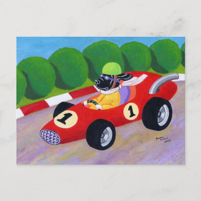 Carte Postale Racing Black Labrador (Devant)