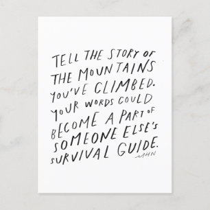 Carte Postale Racontez votre histoire - citations inspirantes au