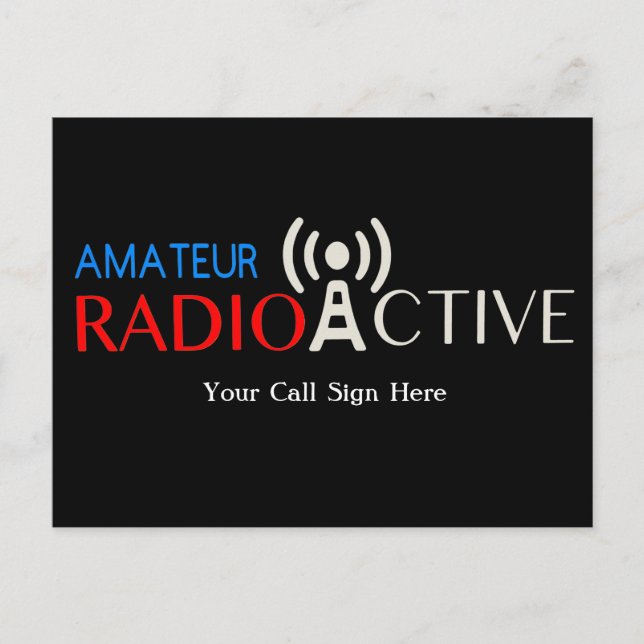 Carte Postale Radio amateur active (Devant)
