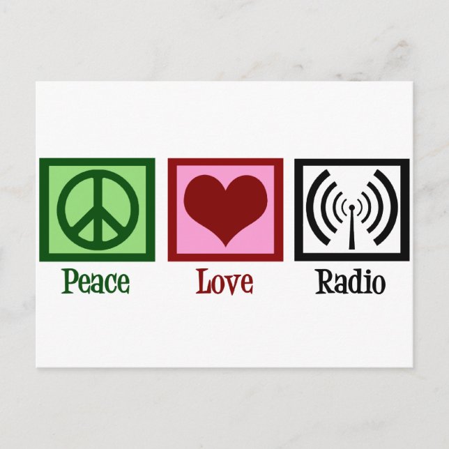 Carte Postale Radio Peace Love (Devant)