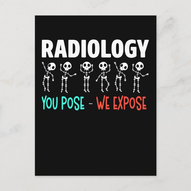 Carte Postale Radiologie Humour Xray Skeletons Radiologiste (Devant)