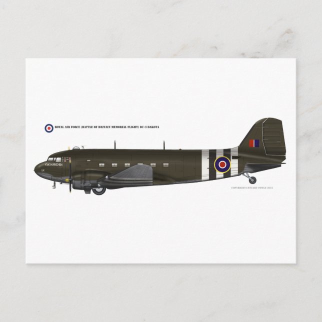 Carte Postale RAF BBMF DC3 Dakota (Devant)