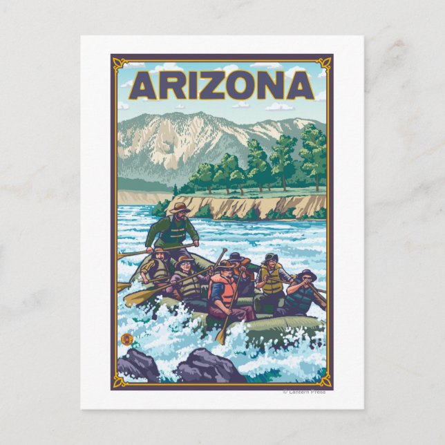 Carte Postale Rafting en Arizona (Devant)