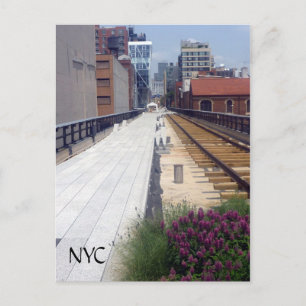 Carte Postale rails haute ligne nyc