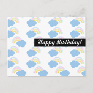 Carte Postale Rainbow Birthday Toute occasion Personnalisée