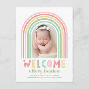 Carte postale Rainbow Bliss Baby Faire-part de nai