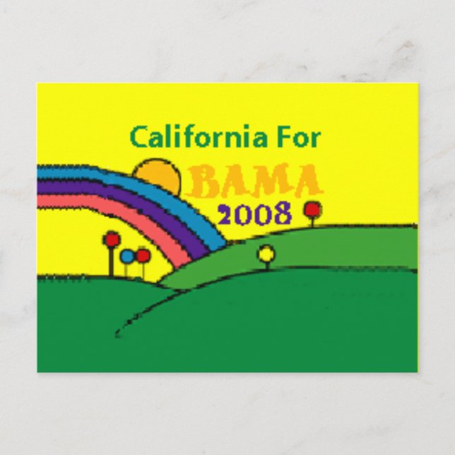 Carte postale Rainbow California (Devant)