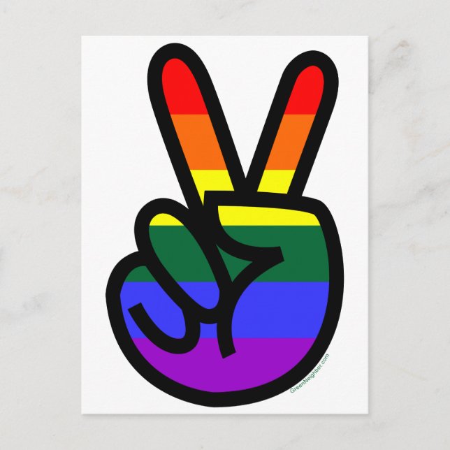 Carte Postale Rainbow Flag Peace (Devant)