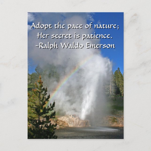 Carte Postale Rainbow Geyser Yellowstone avec Citation Emerson c (Devant)