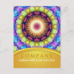 Carte Postale Rainbow Glass Holistic Mandala