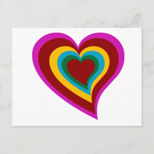 Carte postale Rainbow Heart