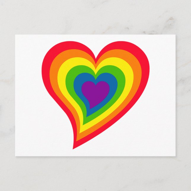 Carte postale Rainbow Heart (Devant)