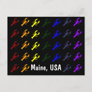 Carte postale Rainbow Lobster Maine