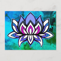 Carte postale Rainbow Lotus Blues