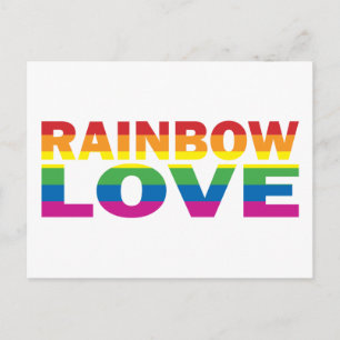 CARTE POSTALE RAINBOW LOVE