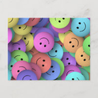 Rainbow of Colorful Happy Faces