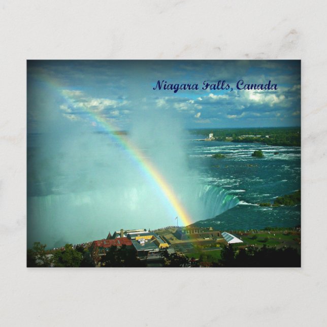 Carte Postale Rainbow Over Niagara Falls Canada Side Postcard (Devant)