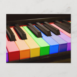 Carte Postale Rainbow Piano
