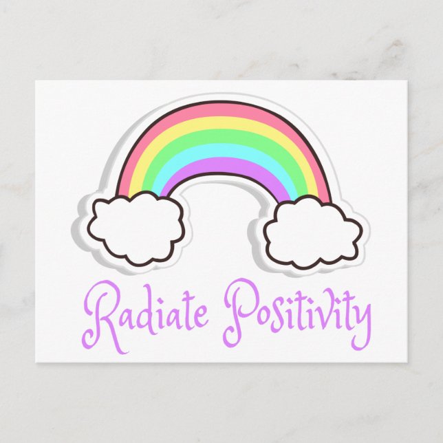 Carte Postale Rainbow Radiate positivité, état d'esprit positif (Devant)