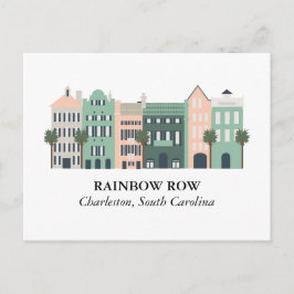 Carte postale Rainbow Row Charleston Caroline du S