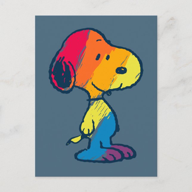 Carte Postale Rainbow Snoopy (Devant)